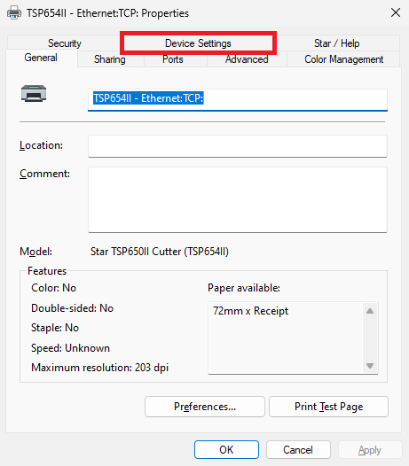 Una captura de pantalla de la configuración del dispositivo Descripción generada automáticamente